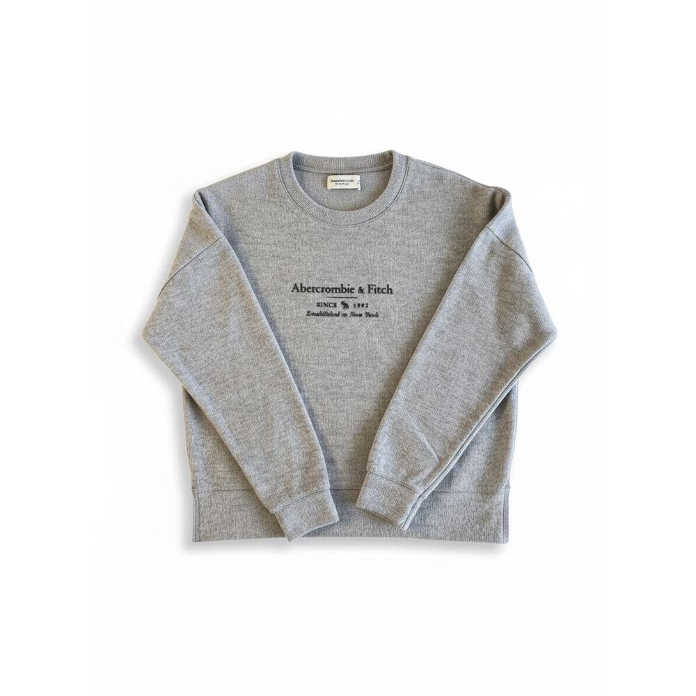 Abercrombie & Fitch SoftAF Essential Crewneck - Heather Grey - Size M Y2K